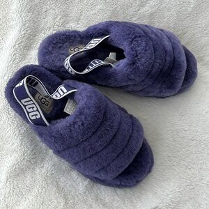 Like New UGG Purple Fluff Yeah Slides/Slippers Size 5